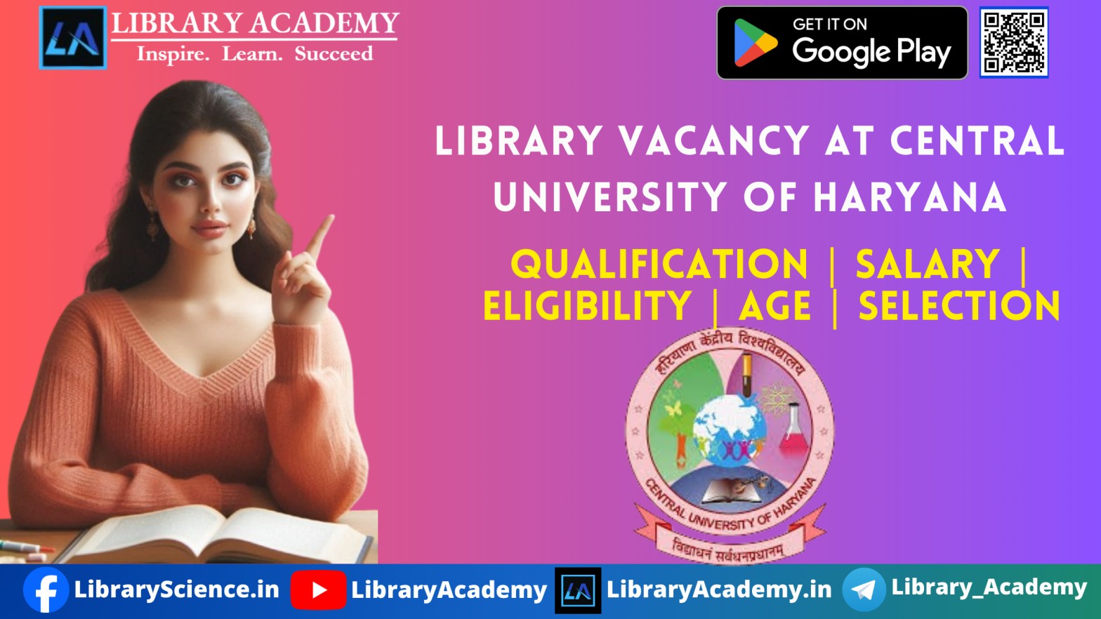 Library Vacancy At Central University Of Haryana (2)