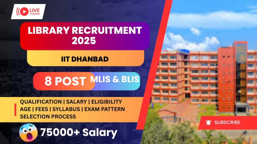 Library Recruitment 2025 At Iit Dhanbad