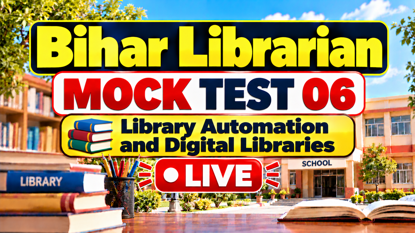 Bihar Librarian Mock Test 06 Live